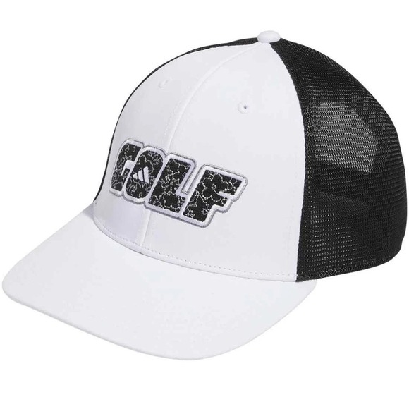 Adidas GOLF Lo Pro Snapback Hat Cap Pre-Curved Brim White‎ - Black NEW - Picture 1 of 2